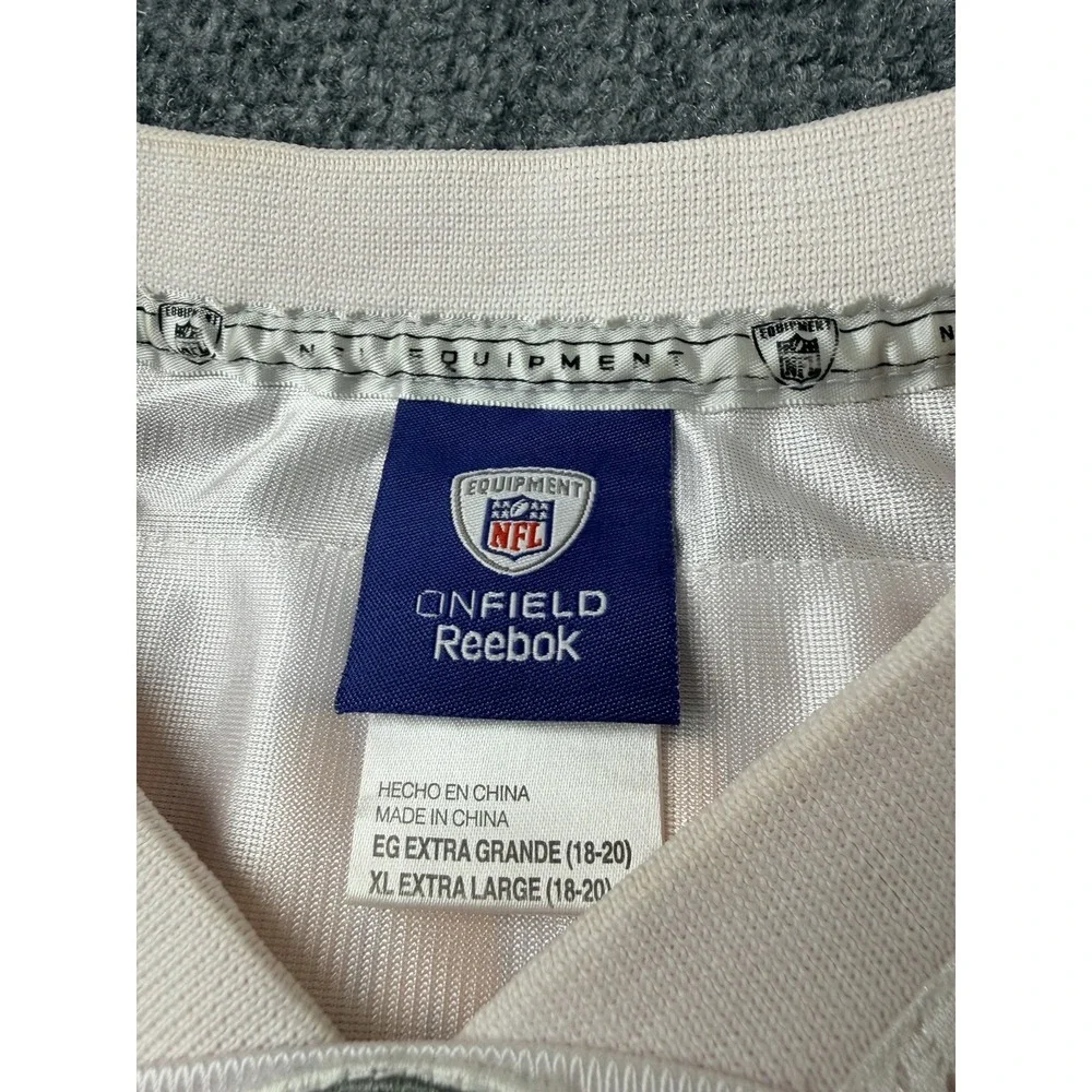 Boys NFL Reebok Steelers Polamalu #43 On Field Jersey White, Size XL 18-20 Years